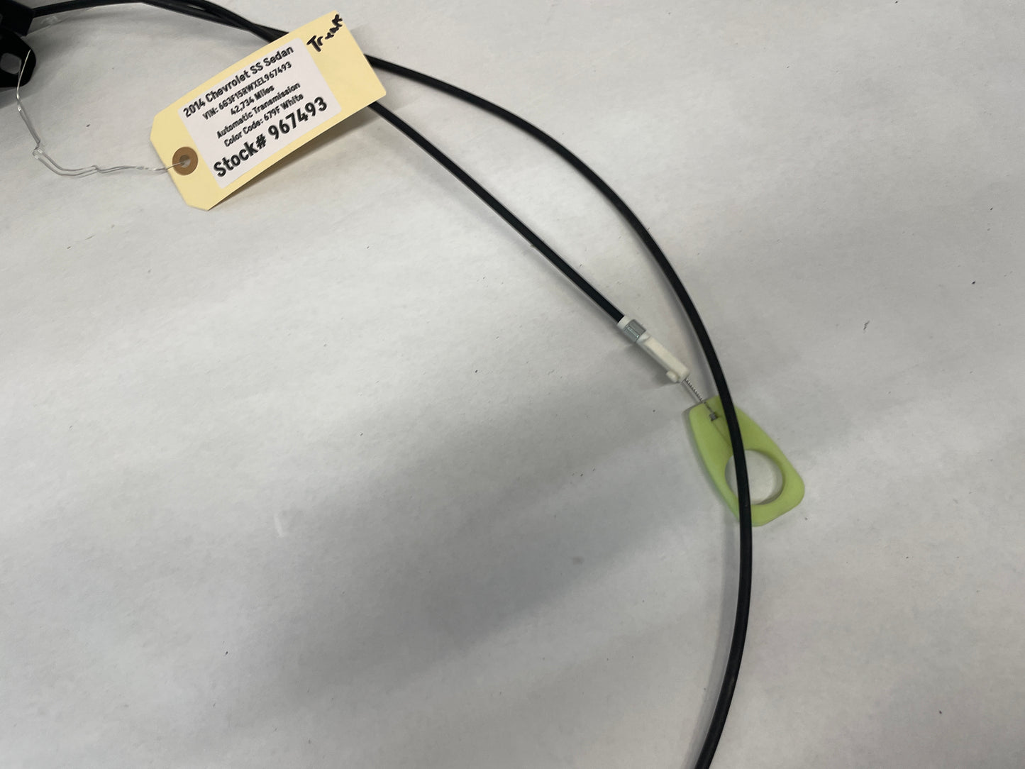 2014 Chevy SS Sedan Trunk Deck Lid Latch Actuator w/ Cable OEM - Day's Parts Yard