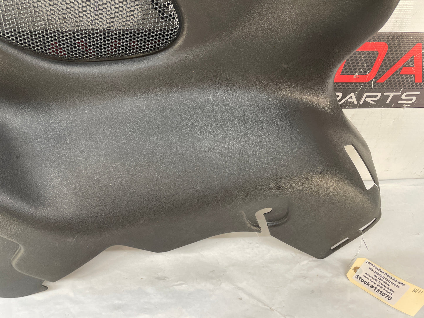 2001 Pontiac Trans AM WS6 RH Passenger Rear Interior Quarter Trim Panel Ebony Black OEM