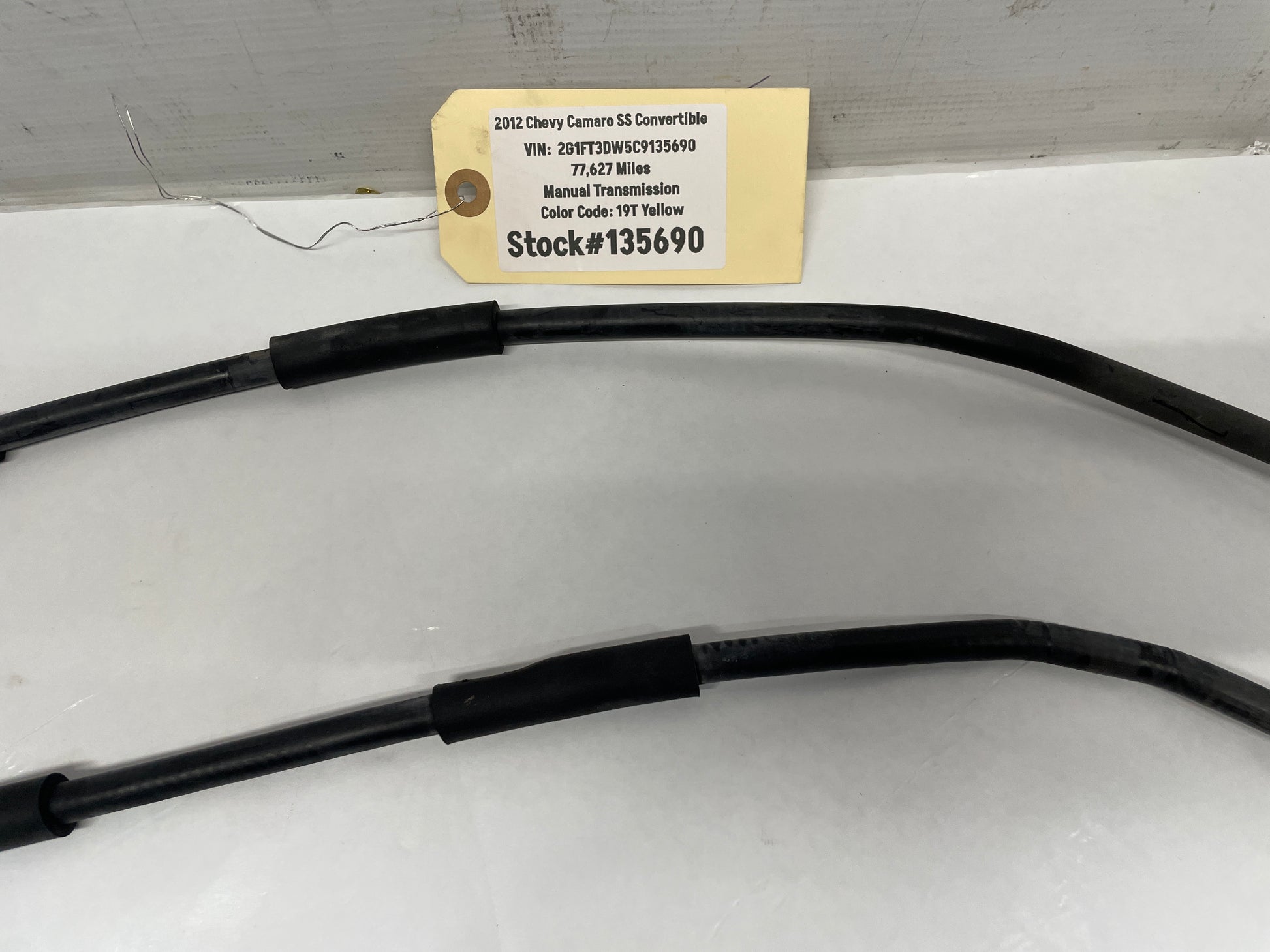 2012 Chevy Camaro SS Convertible Emergency Parking Brake Cables OEM - Day's Parts Yard
