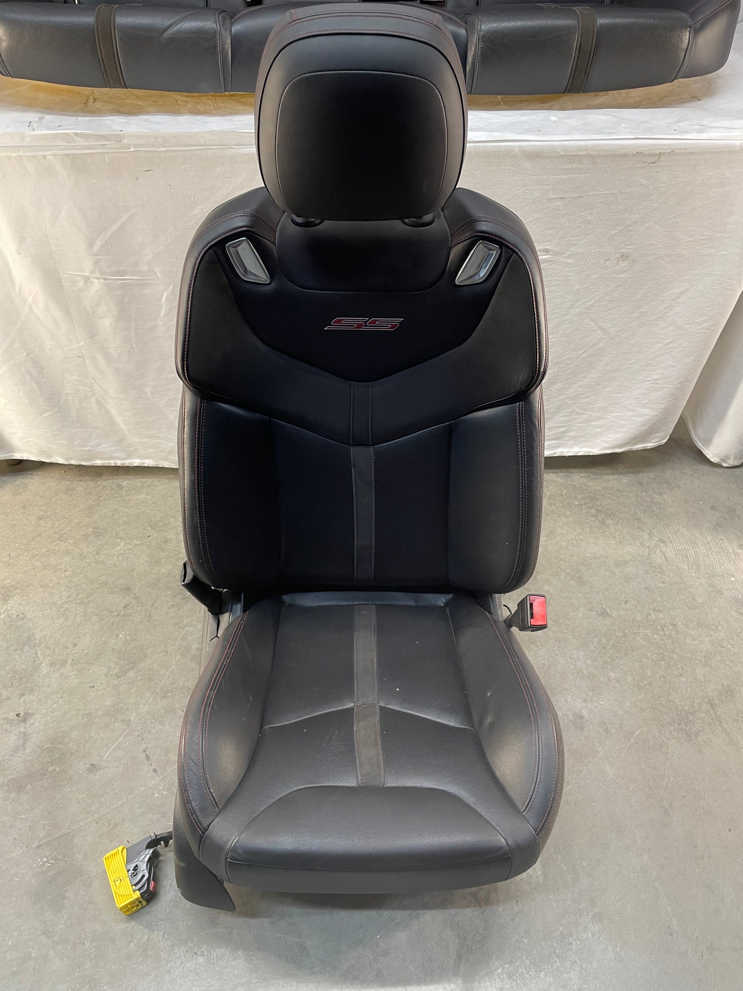 2015 Chevy SS Sedan Seats Fronts and Rears Black Leather Alcantara Suede OEM