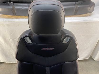 2015 Chevy SS Sedan Seats Fronts and Rears Black Leather Alcantara Suede OEM