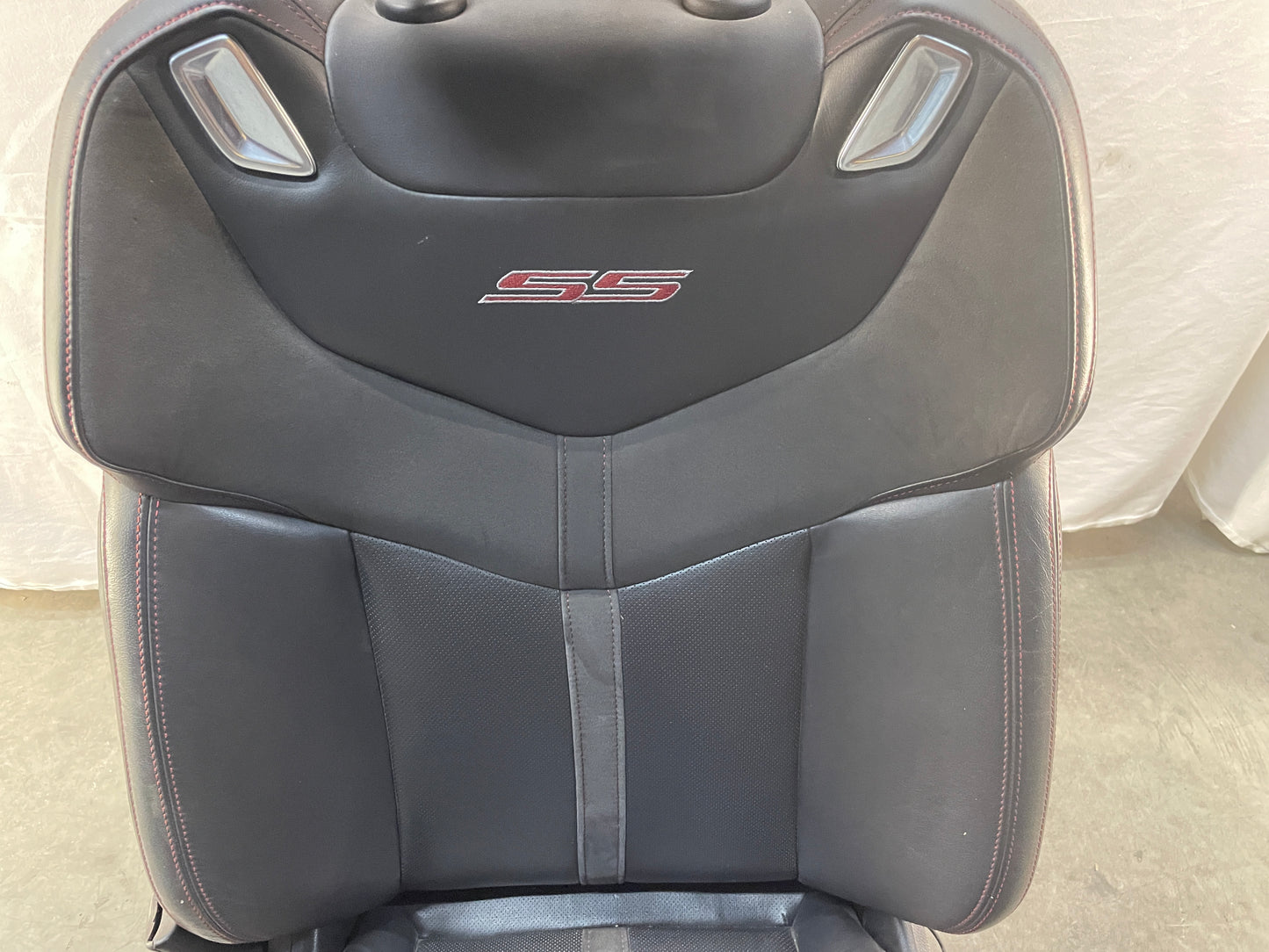 2015 Chevy SS Sedan Seats Fronts and Rears Black Leather Alcantara Suede OEM