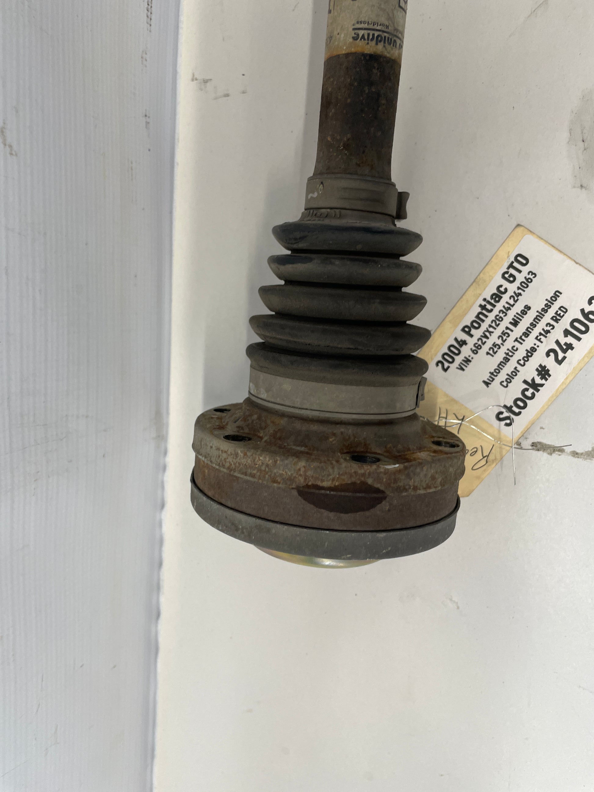 2004 Pontiac GTO LH Driver Rear CV Axle Half Shaft OEM - Day's Parts Yard