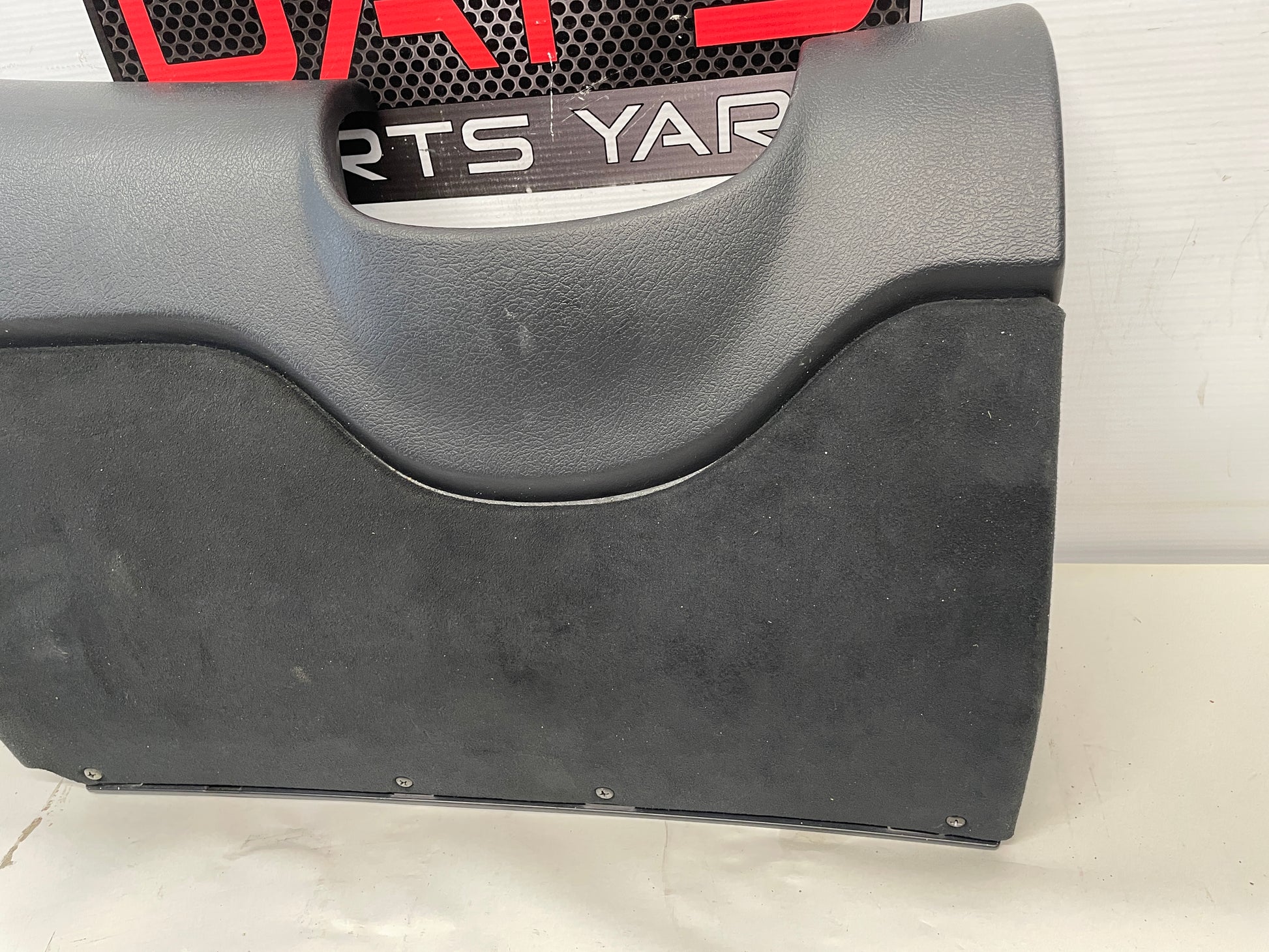 2004 Pontiac GTO Black Suede Knee Bolster Fuse Cover OEM - Day's Parts Yard