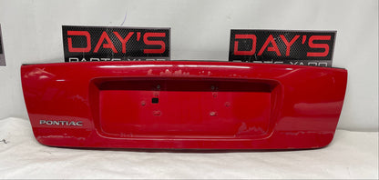 2006 Pontiac GTO Trunk Deck Lid Filler Insert Applique Panel Red OEM - Day's Parts Yard