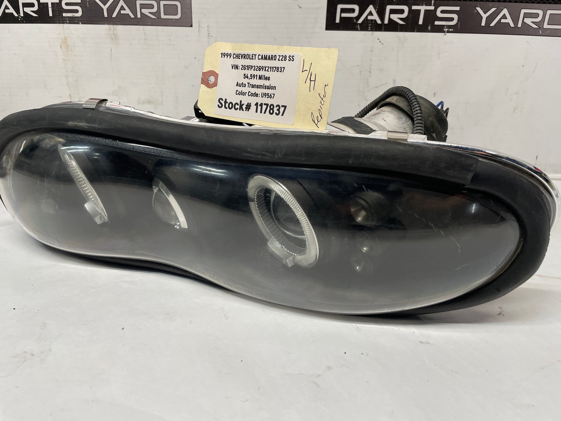 1999 Chevy Camaro Z28 RH & LH Headlights Head Light Lamps Aftermarket Assembly - Day's Parts Yard