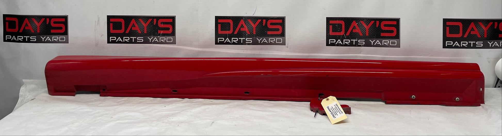 2006 Pontiac GTO LH Driver Rocker Molding Side Skirt Trim Panel Red OEM - Day's Parts Yard