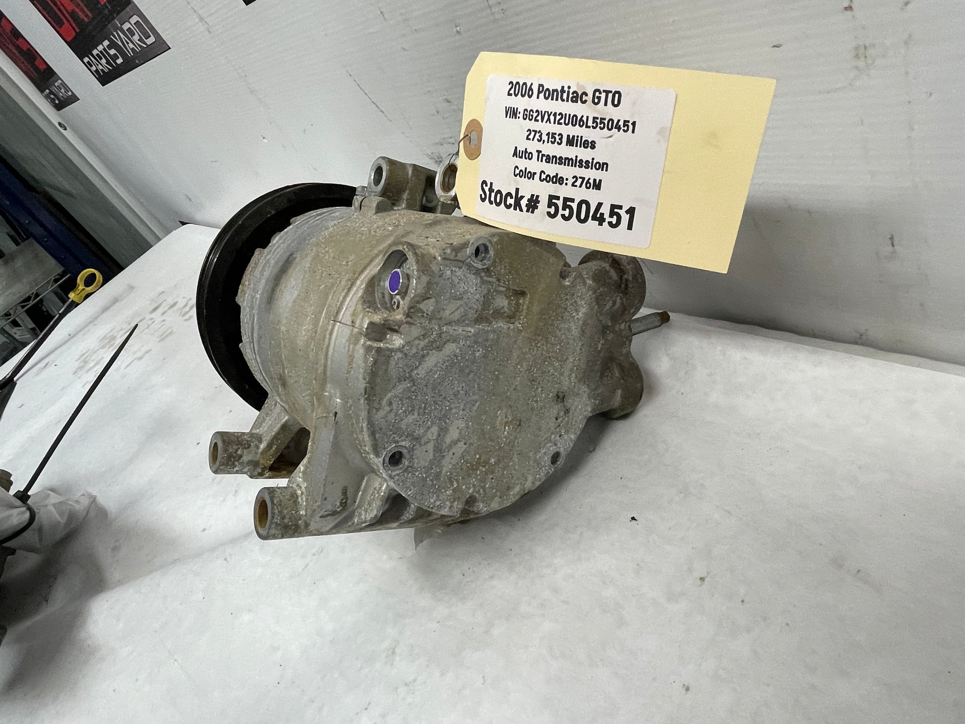 2006 Pontiac GTO A/C AC Air Conditioner Compressor OEM - Day's Parts Yard