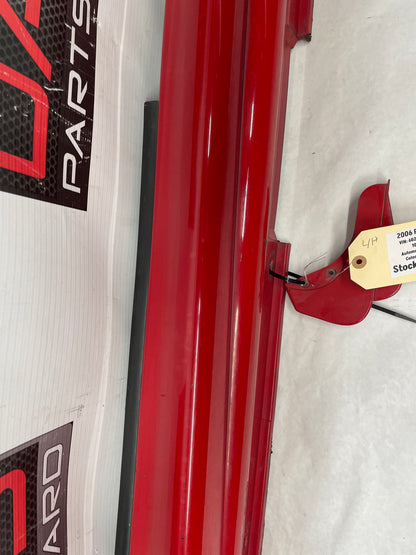 2006 Pontiac GTO LH Driver Rocker Molding Side Skirt Trim Panel Red OEM - Day's Parts Yard