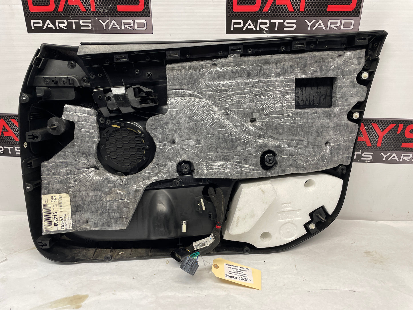 2012 Chevy Caprice PPV LH Driver Front Interior Door Panel OEM