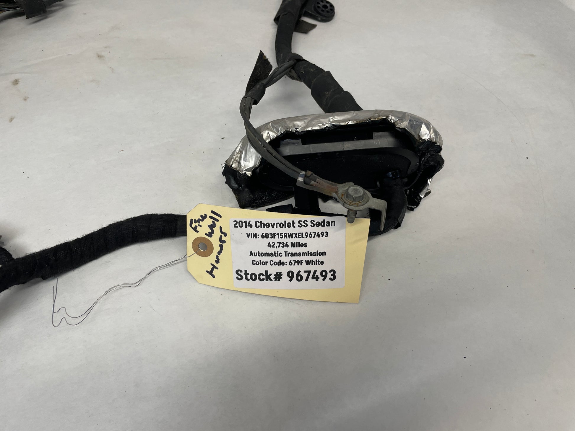 2014 Chevy SS Sedan Fire Wall Engine Bay Front Chassis Wire Wiring Harness OEM - Day's Parts Yard