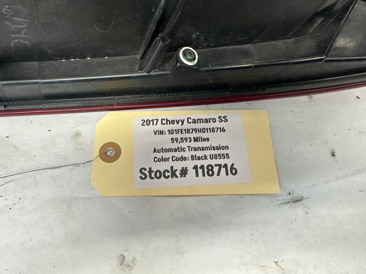 2017 Chevy Camaro SS LH Driver Tail Light Taillight Lamp OEM - Day's Parts Yard