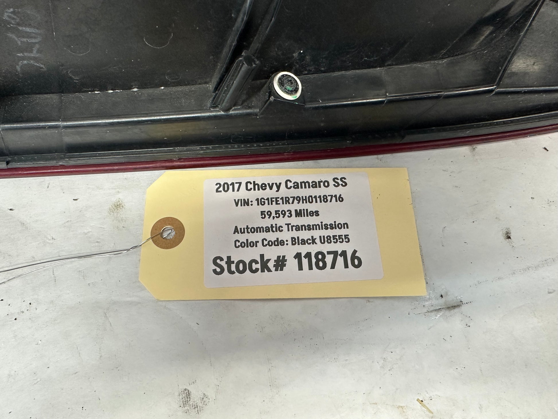 2017 Chevy Camaro SS LH Driver Tail Light Taillight Lamp OEM - Day's Parts Yard