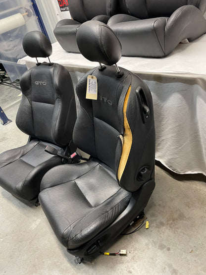 2006 Pontiac GTO Seats Front and Rear Black Leather OEM - Day's Parts Yard