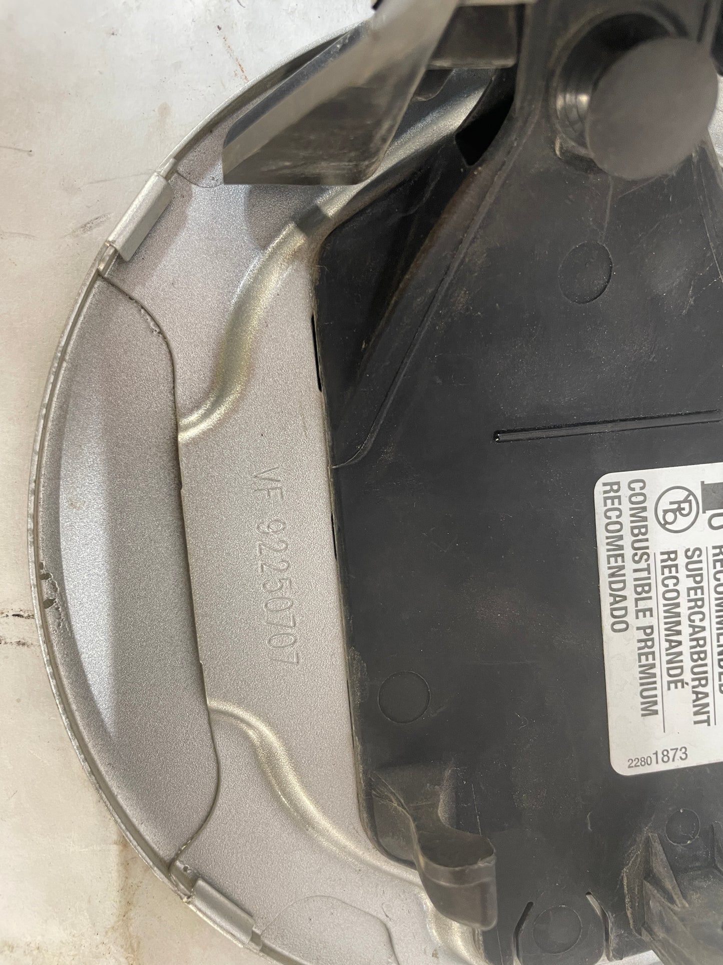 2015 Chevy SS Sedan Fuel Tank Gas Door Cover Silver OEM