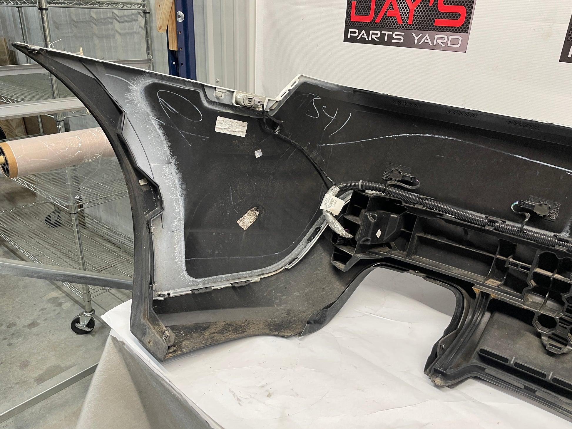 2014 Chevy Camaro ZL1 Complete Rear Bumper Cover White OEM - Day's Parts Yard