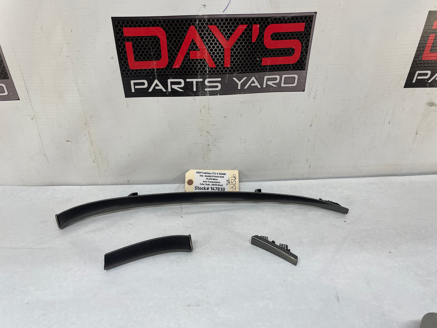 2009 Cadillac CTS-V Sedan Carbon Fiber Dash Trim Panel Molding Inserts OEM - Day's Parts Yard