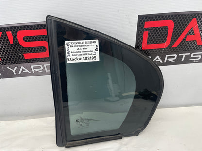 2017 Chevy SS Sedan LH Driver Rear Door Quarter Window Glass OEM - Day's Parts Yard