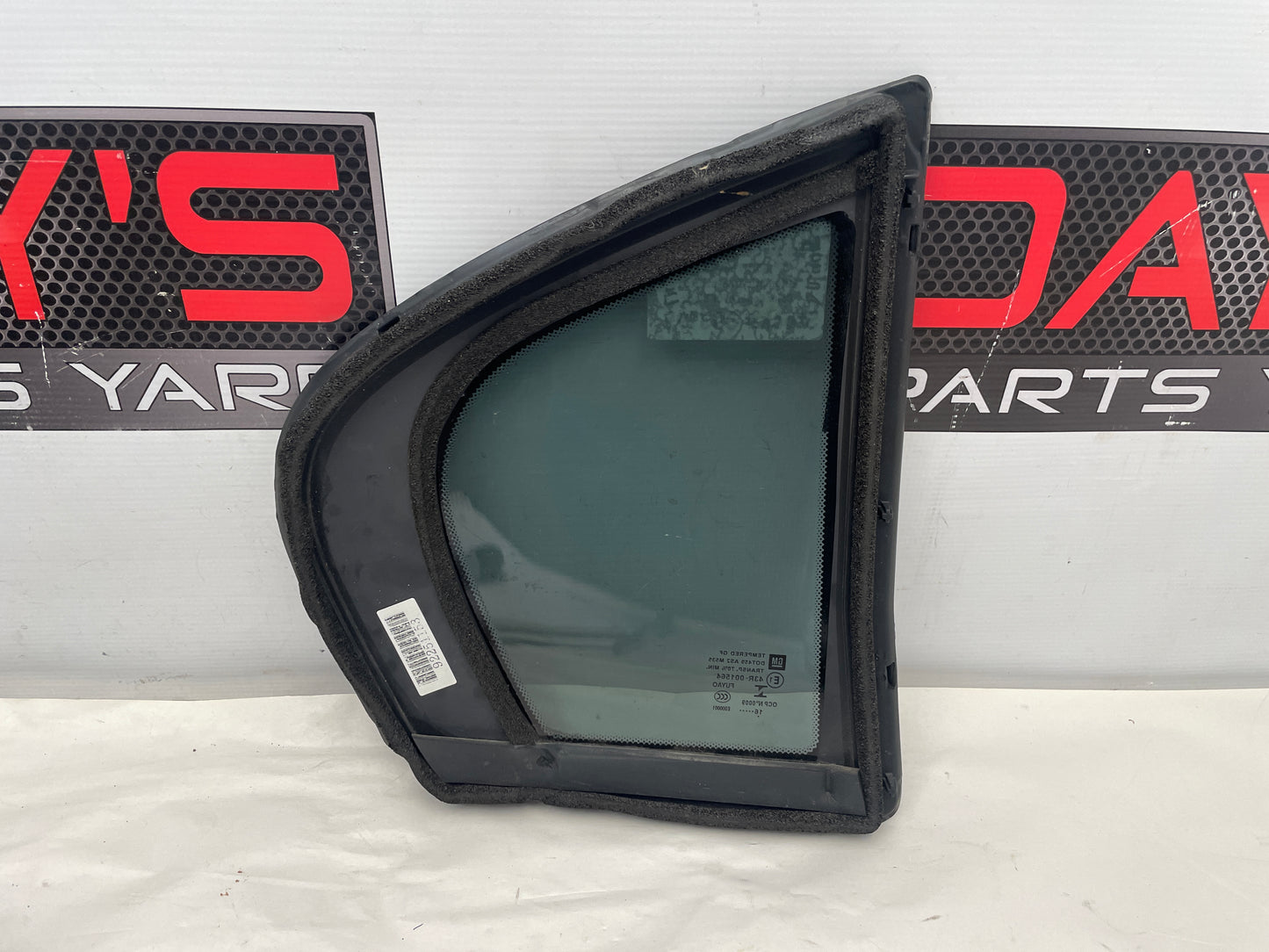 2017 Chevy SS Sedan LH Driver Rear Door Quarter Window Glass OEM - Day's Parts Yard