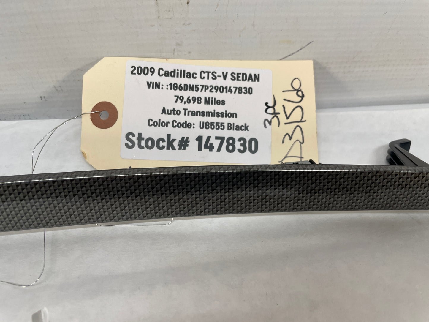 2009 Cadillac CTS-V Sedan Carbon Fiber Dash Trim Panel Molding Inserts OEM - Day's Parts Yard