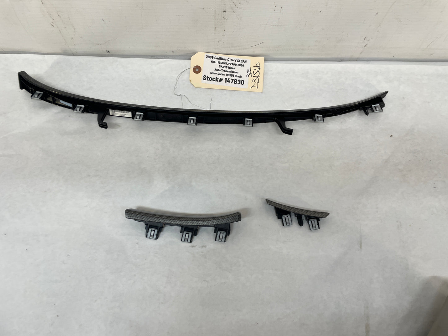 2009 Cadillac CTS-V Sedan Carbon Fiber Dash Trim Panel Molding Inserts OEM - Day's Parts Yard
