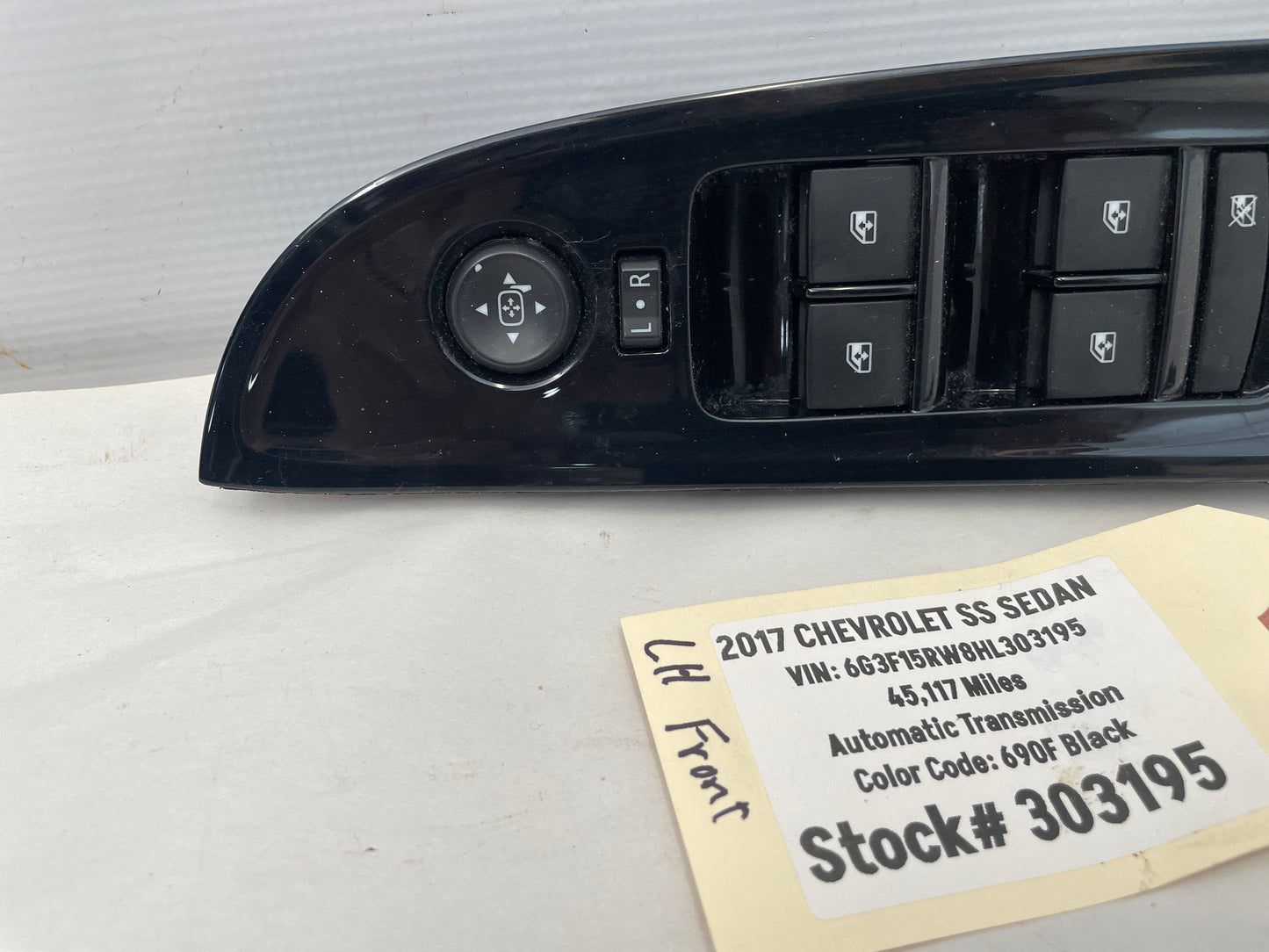 2017 Chevy SS Sedan LH Driver Front Master Power Window Mirror Switch  OEM - Day's Parts Yard