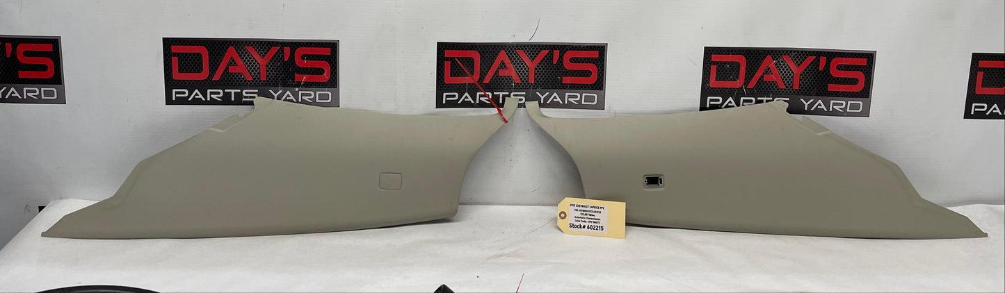 2012 Chevy Caprice PPV RH & LH Interior Quarter Panel C Pillar Trim OEM