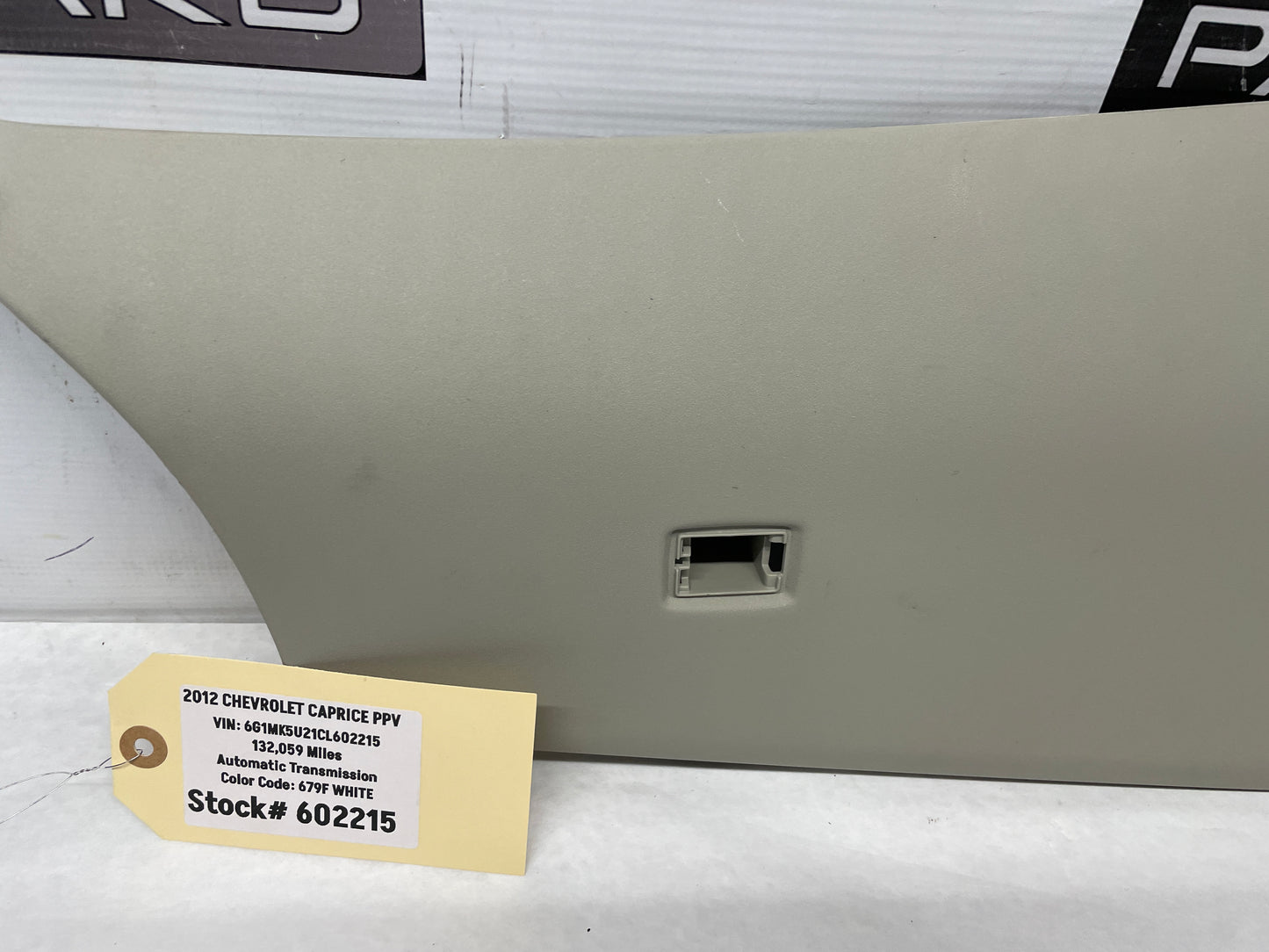 2012 Chevy Caprice PPV RH & LH Interior Quarter Panel C Pillar Trim OEM