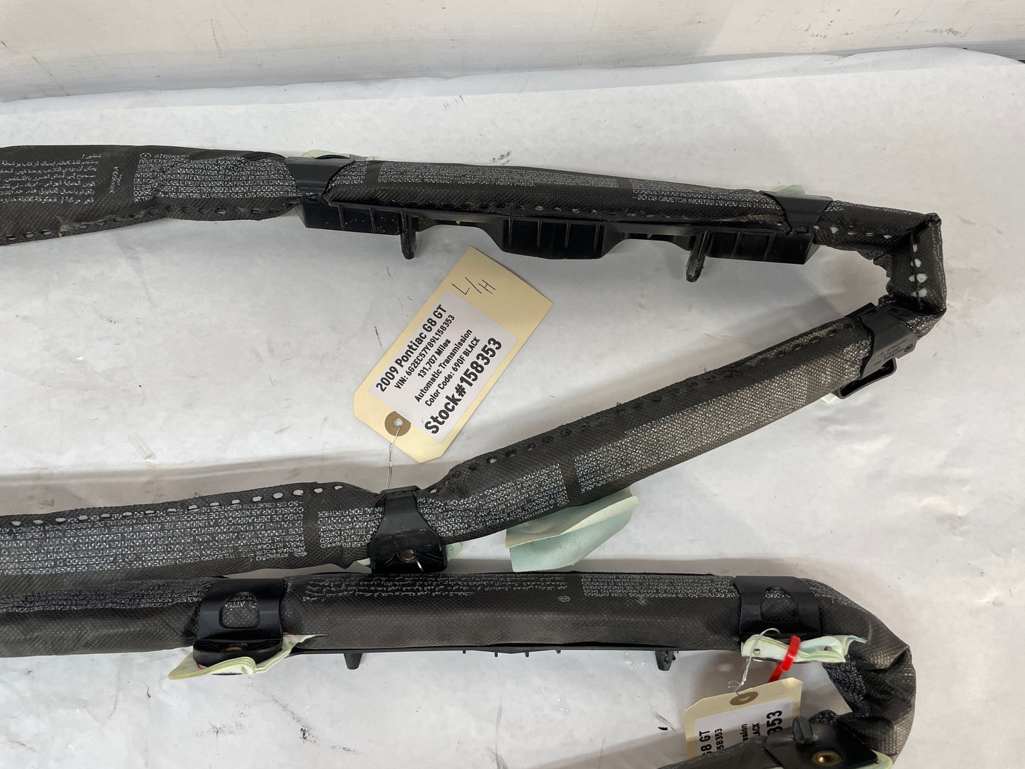 2009 Pontiac G8 GT RH & LH Curtain Head Air Bag Airbag OEM