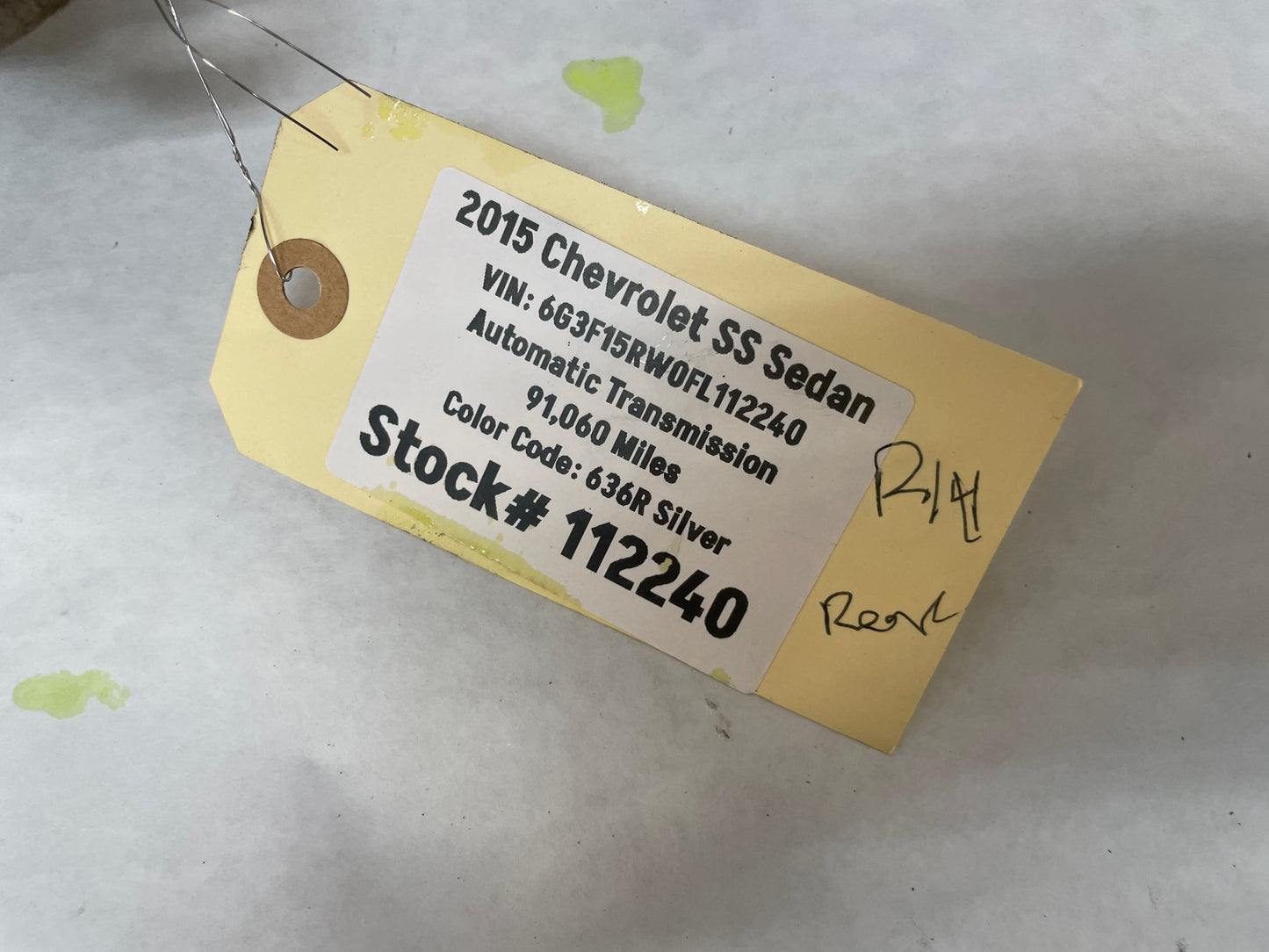 2015 Chevy SS Sedan RH Passenger Rear Suspension Upper Control Arm OEM