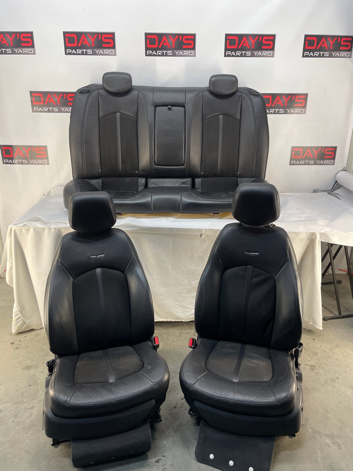 2009 Cadillac CTS-V Sedan Recaro Seats Leather Suede Front & Rear OEM - Day's Parts Yard