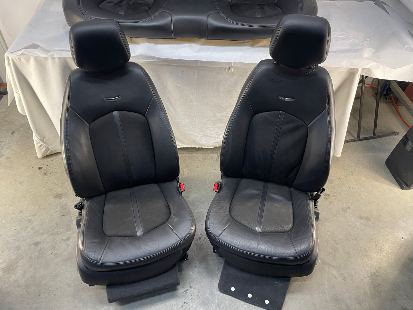 2009 Cadillac CTS-V Sedan Recaro Seats Leather Suede Front & Rear OEM - Day's Parts Yard
