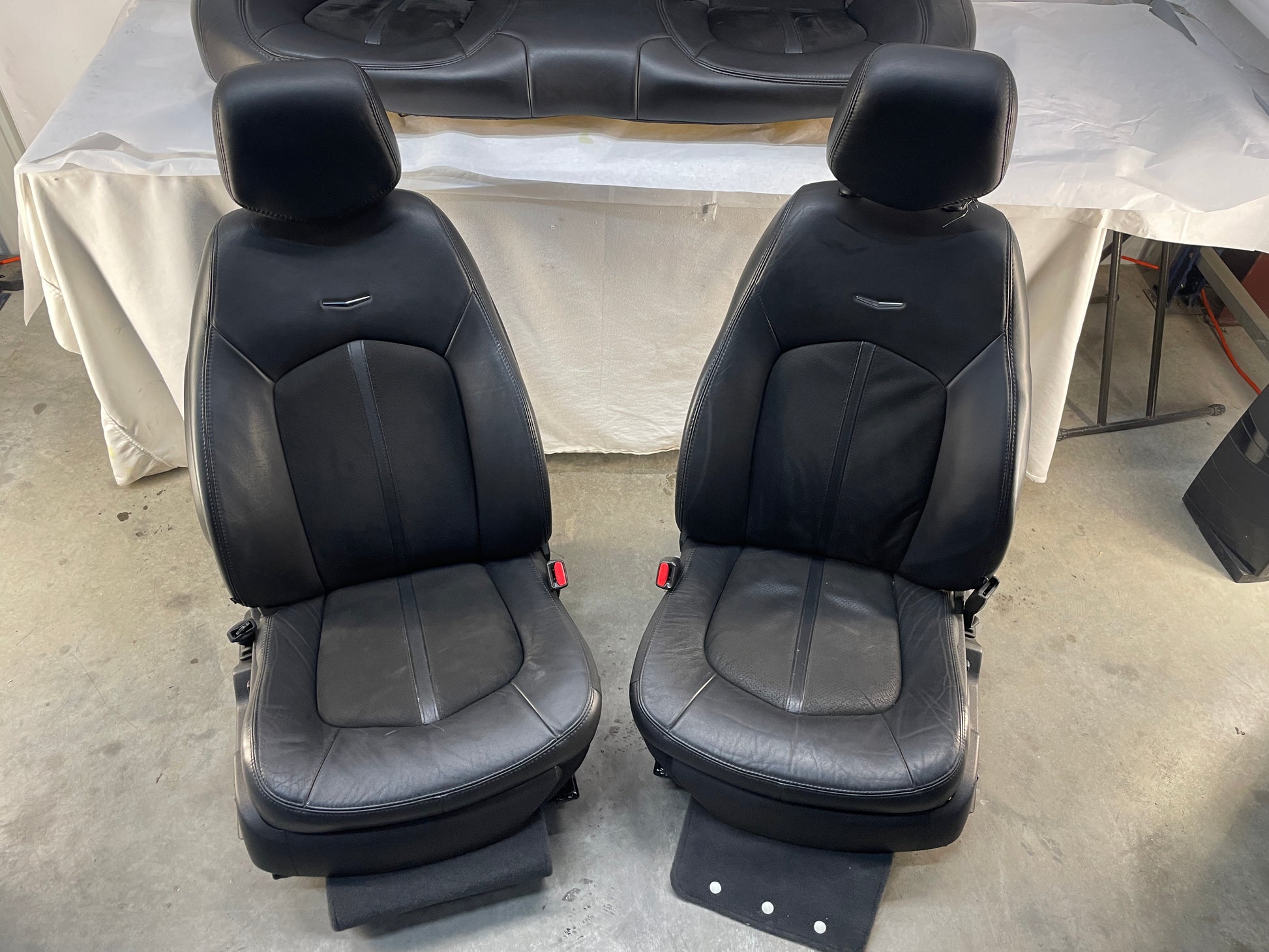 2009 Cadillac CTS-V Sedan Recaro Seats Leather Suede Front & Rear OEM - Day's Parts Yard