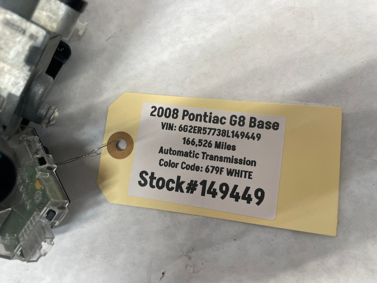 2008 Pontiac G8 Base Ignition w/ Clock Spring and Control Arms OEM - Day's Parts Yard
