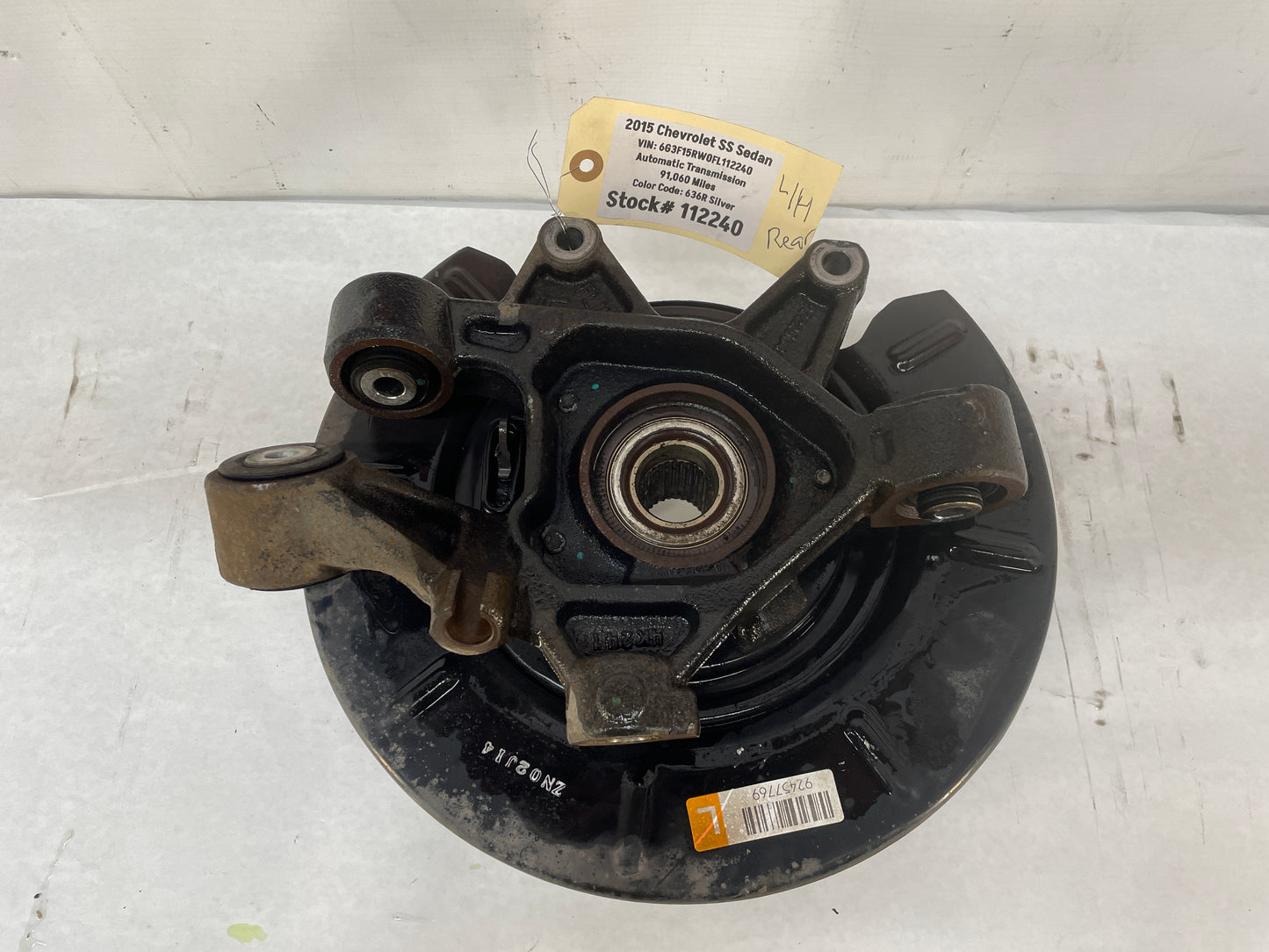 2015 Chevy SS Sedan LH Driver Rear Suspension Spindle Hub Knuckle Assembly OEM