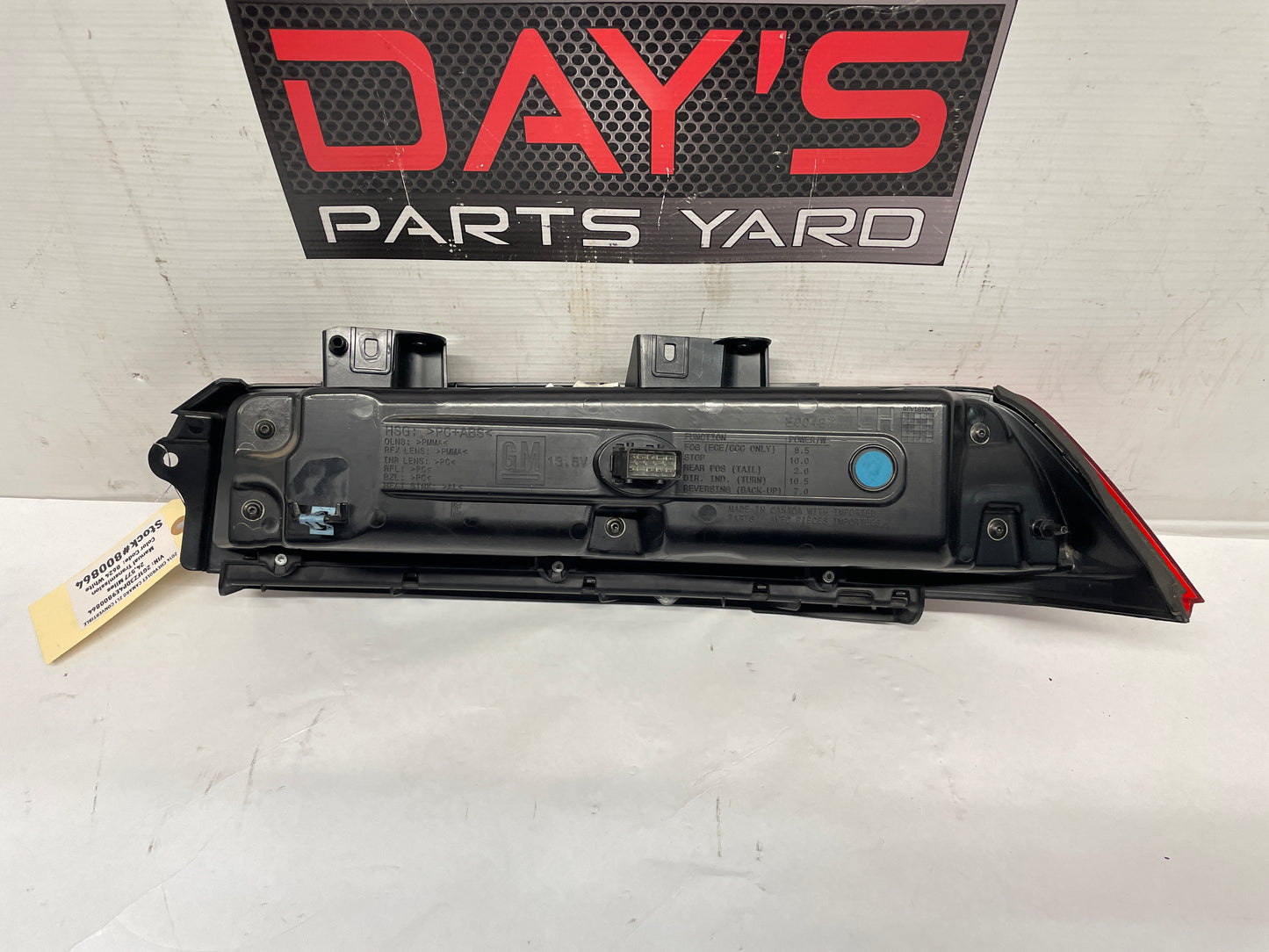 2014 Chevy Camaro ZL1 Convertible LH Driver Tail Light Lamp Taillights LED OEM