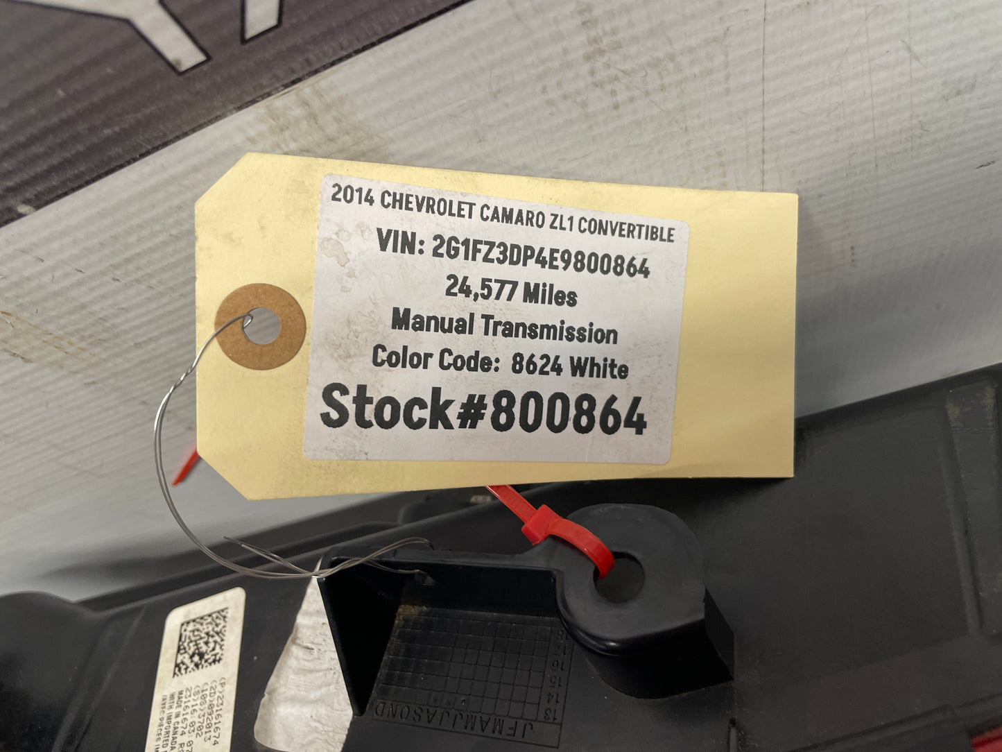 2014 Chevy Camaro ZL1 Convertible RH Passenger Tail Light Lamp Taillights LED OEM - Day's Parts Yard