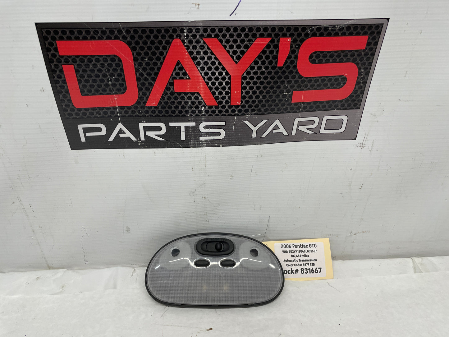 2006 Pontiac GTO Over Head Overhead Dome Reading Light Lamp OEM - Day's Parts Yard