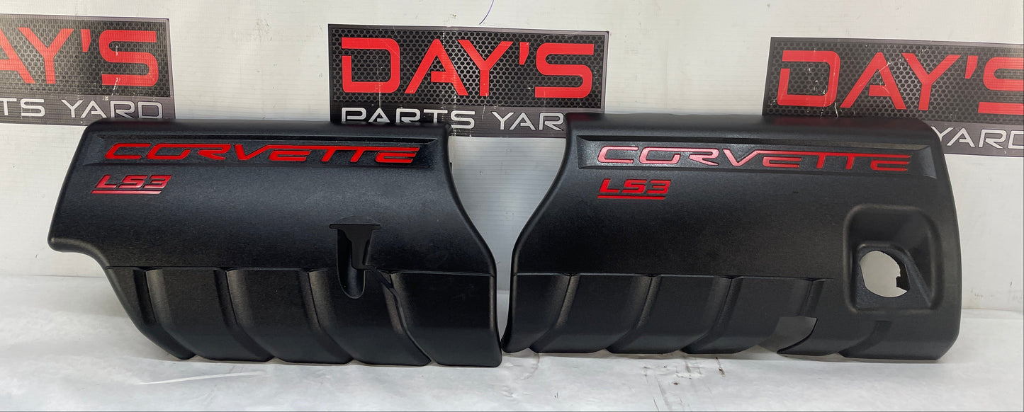 2011 Chevy C6 Corvette Grand Sport RH & LH Engine Appearance Intake Manifold Covers OEM