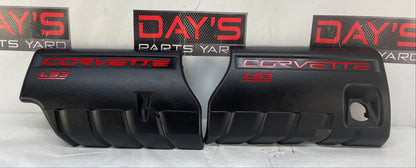 2011 Chevy C6 Corvette Grand Sport RH & LH Engine Appearance Intake Manifold Covers OEM