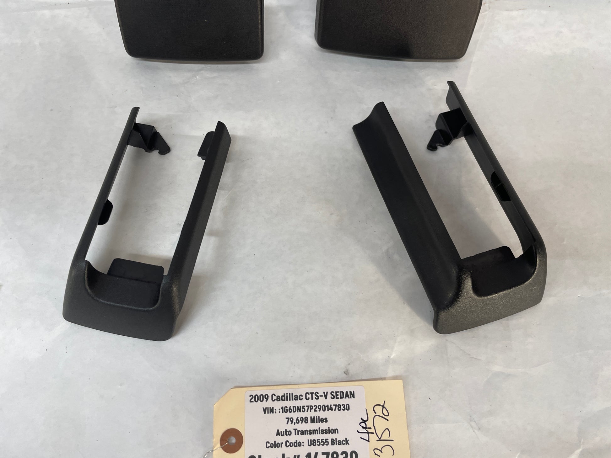 2009 Cadillac CTS-V Sedan RH Passenger Front Seat Track Trim 4 PC OEM - Day's Parts Yard