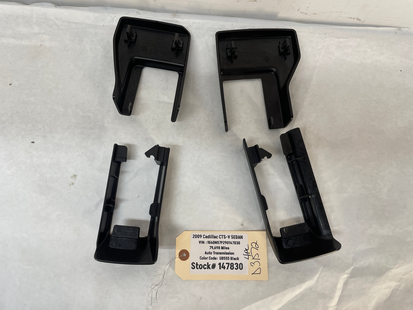 2009 Cadillac CTS-V Sedan RH Passenger Front Seat Track Trim 4 PC OEM - Day's Parts Yard