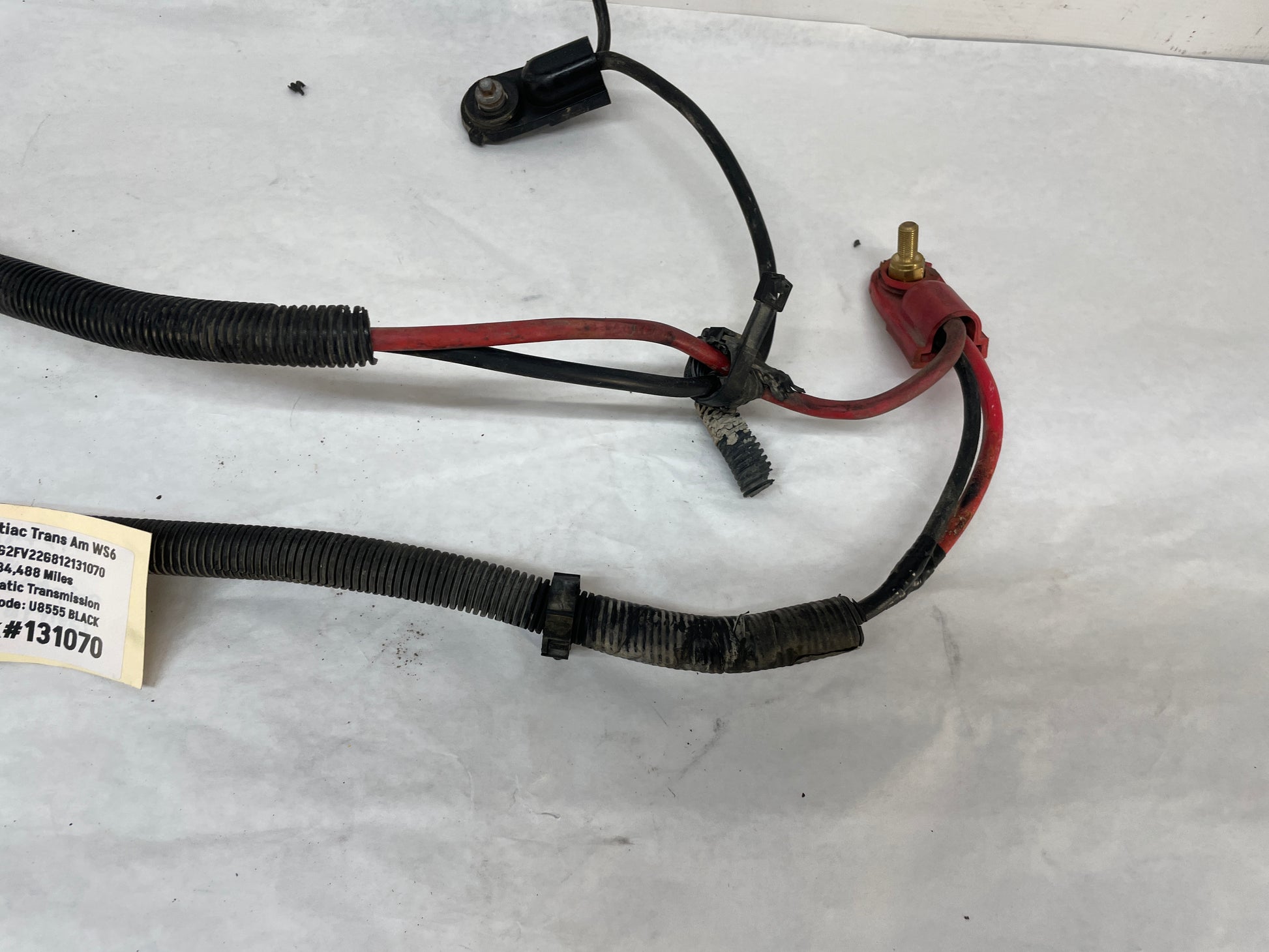 2001 Pontiac Trans AM WS6 Positive Negative Battery Cable Starter Wire Wiring Harness OEM - Day's Parts Yard