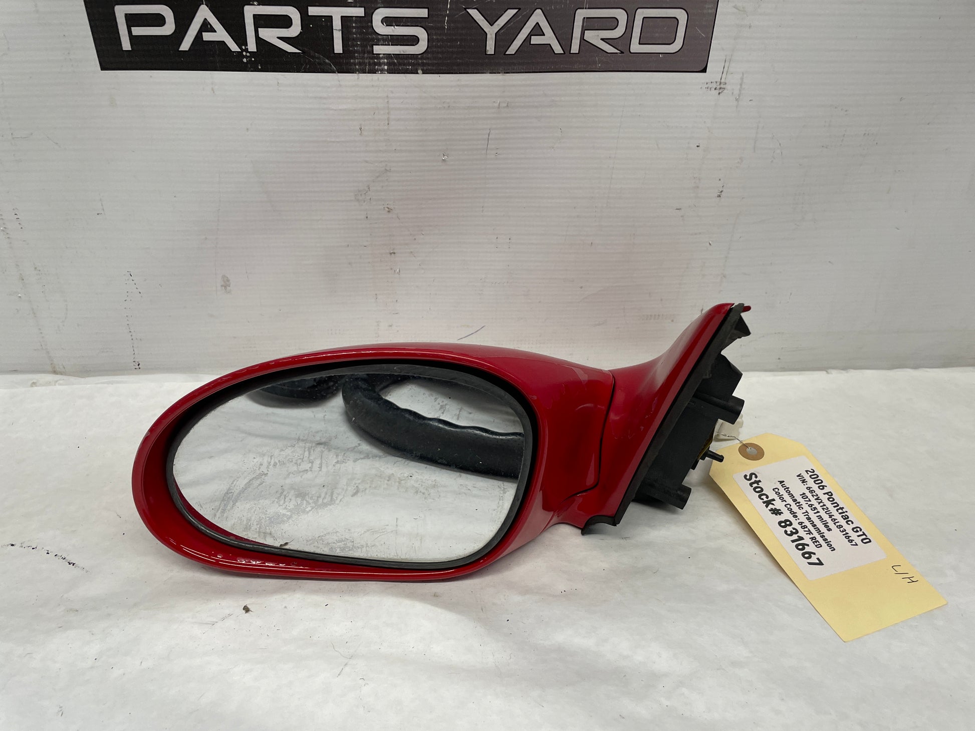 2006 Pontiac GTO RH Passenger Exterior Mirror Red OEM - Day's Parts Yard