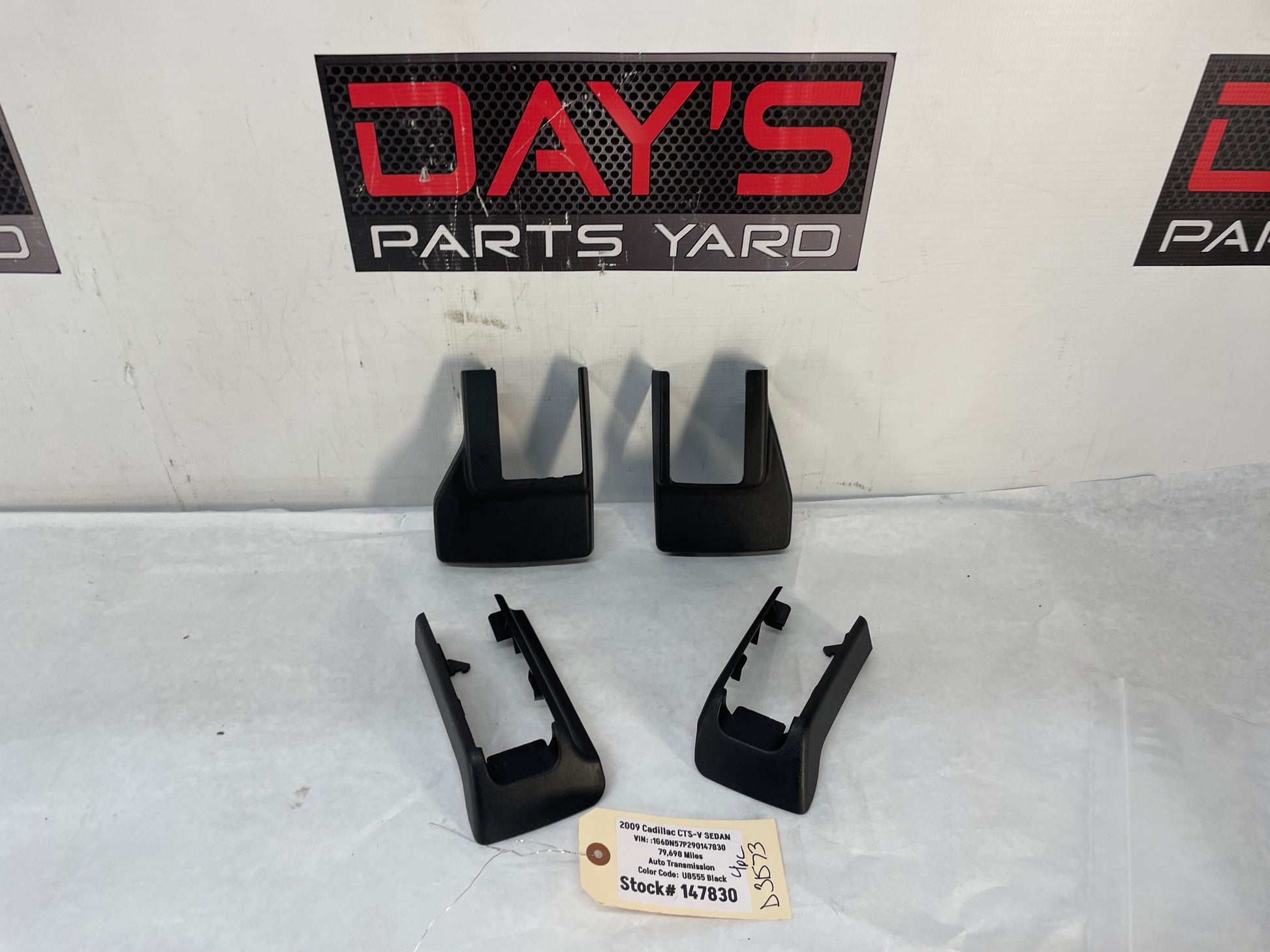 2009 Cadillac CTS-V Sedan LH Driver Front Seat Track Trim 4PC OEM - Day's Parts Yard