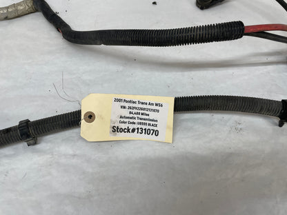 2001 Pontiac Trans AM WS6 Positive Negative Battery Cable Starter Wire Wiring Harness OEM - Day's Parts Yard