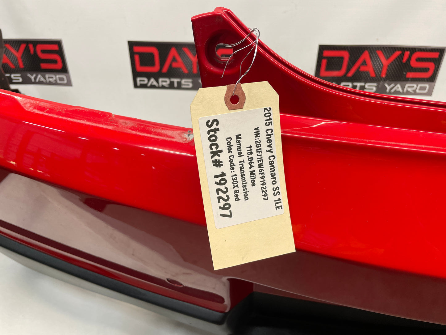 2015 Chevy Camaro SS 1LE Complete Rear Bumper Cover OEM LOCAL PICK UP - Day's Parts Yard