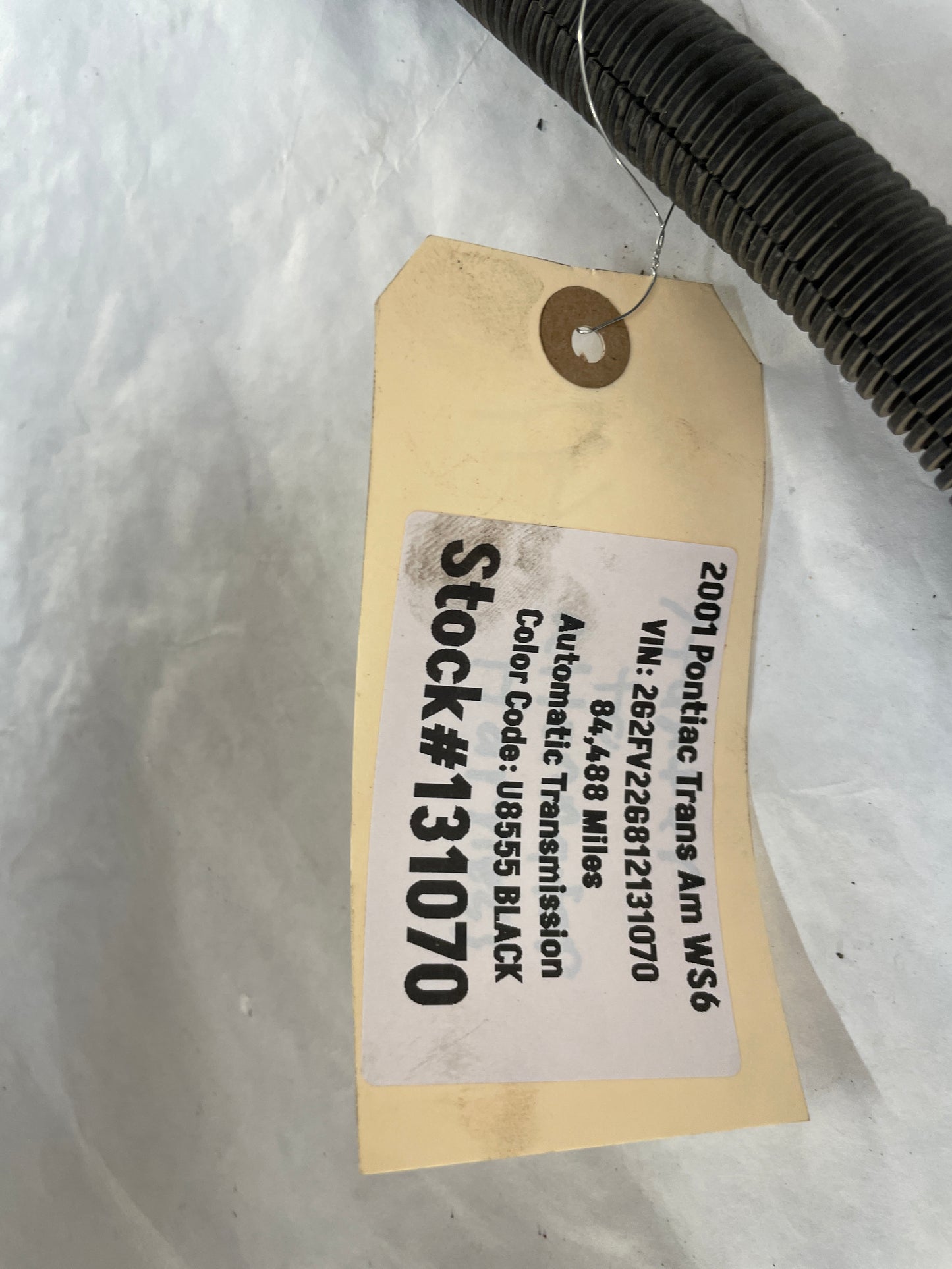 2001 Pontiac Trans AM WS6 Positive Negative Battery Cable Starter Wire Wiring Harness OEM - Day's Parts Yard