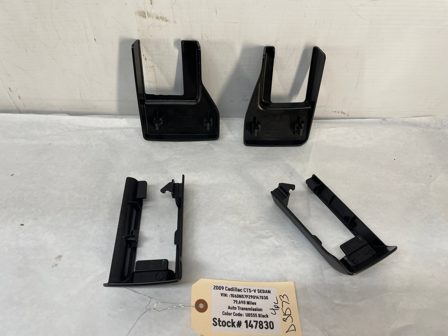 2009 Cadillac CTS-V Sedan LH Driver Front Seat Track Trim 4PC OEM - Day's Parts Yard