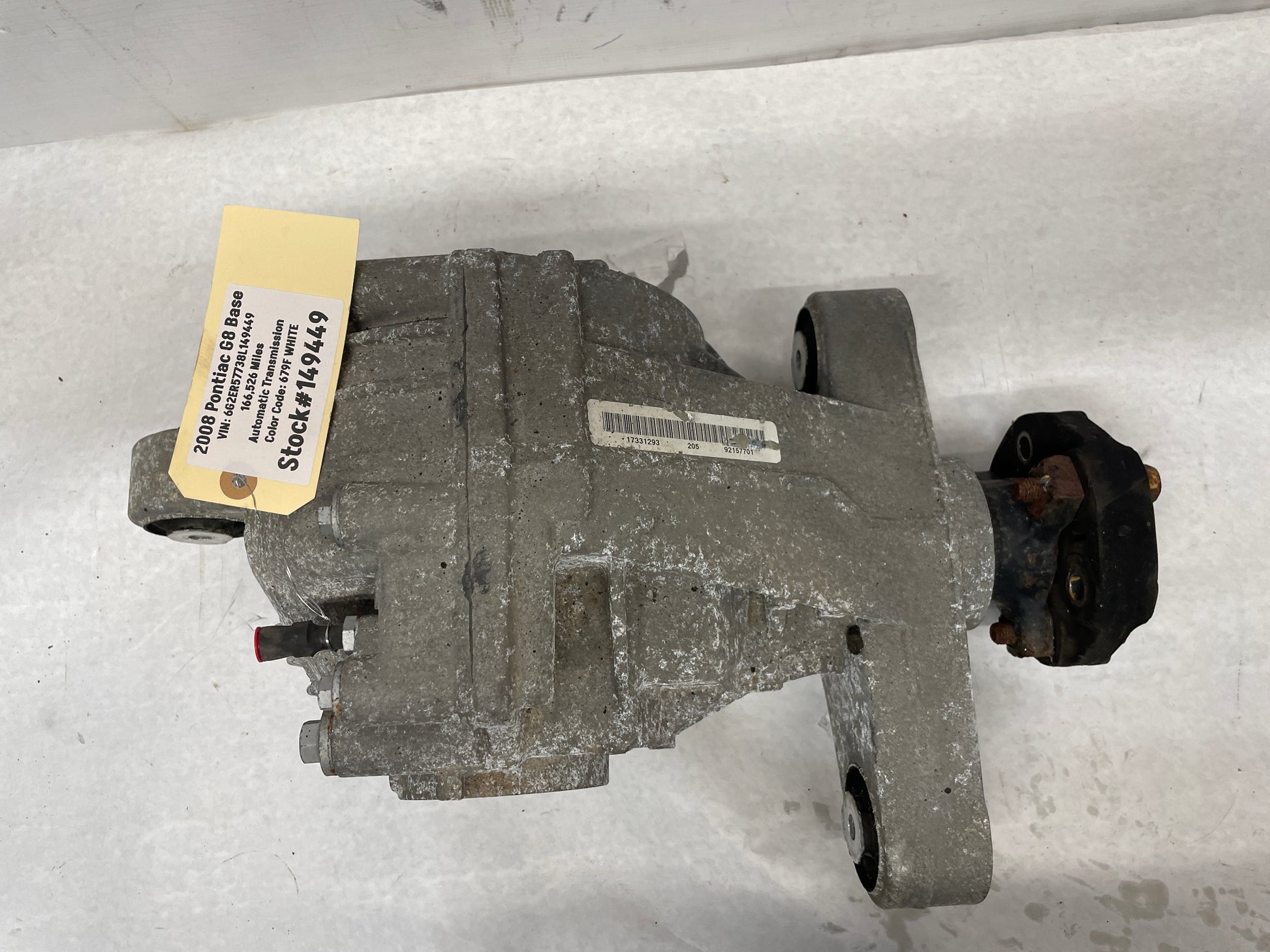 2008 Pontiac G8 Base Rear End Differential 2.92 OEM - Day's Parts Yard